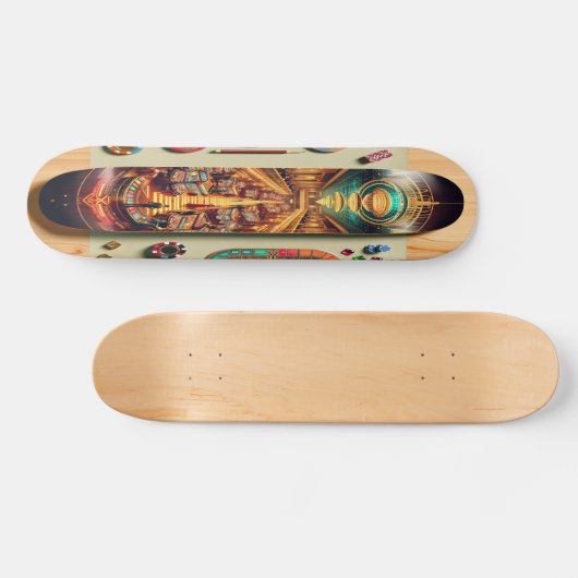 "Deco Casino Spectacle Deck" Persoonlijk Skateboard (Horizontaal)
