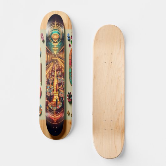 "Deco Casino Spectacle Deck" Persoonlijk Skateboard (Voorkant)
