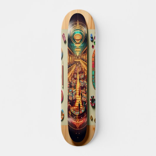 "Deco Casino Spectacle Deck" Persoonlijk Skateboard (Voorkant)