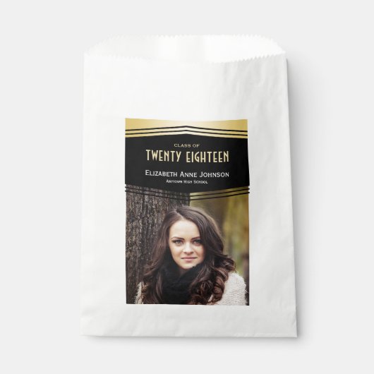 Deco Chevrons | 2 foto afstudeerfeest Bedankzakje (Voorkant)