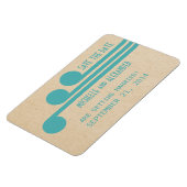 Deco Chic Save the Date Magnet, Blauwgroen Magneet (Linkerzijde)