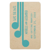 Deco Chic Save the Date Magnet, Blauwgroen Magneet (Verticaal)