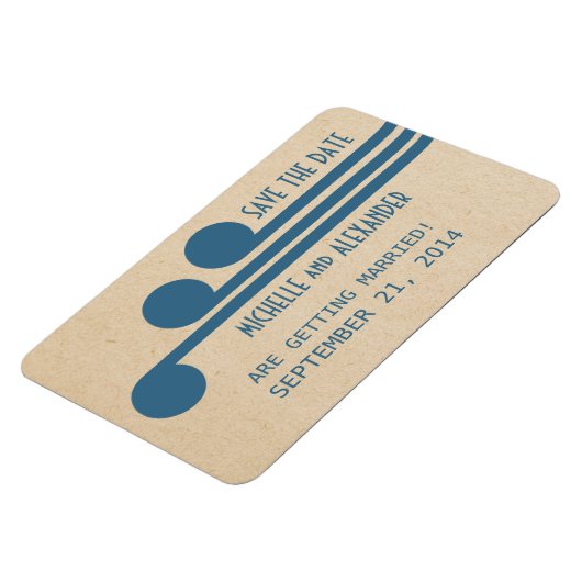 Deco Chic Save the Date Magnet, Blue Magneet (Linkerzijde)