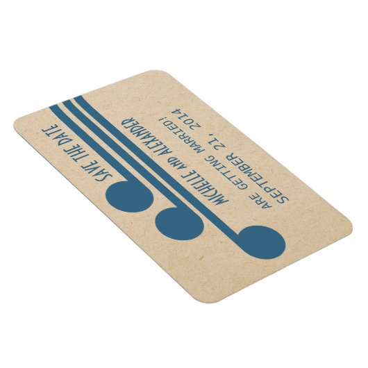 Deco Chic Save the Date Magnet, Blue Magneet (Rechterzijde)