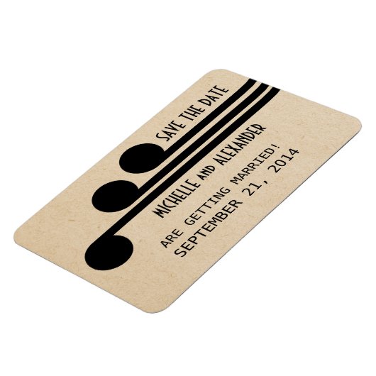 Deco Chic Save the Date Magnet, Ebony Magneet (Linkerzijde)