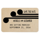 Deco Chic Save the Date Magnet, Ebony Magneet (Horizontaal)