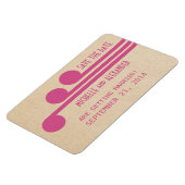 Deco Chic Save the Date Magnet, Fuchsia Magneet (Linkerzijde)