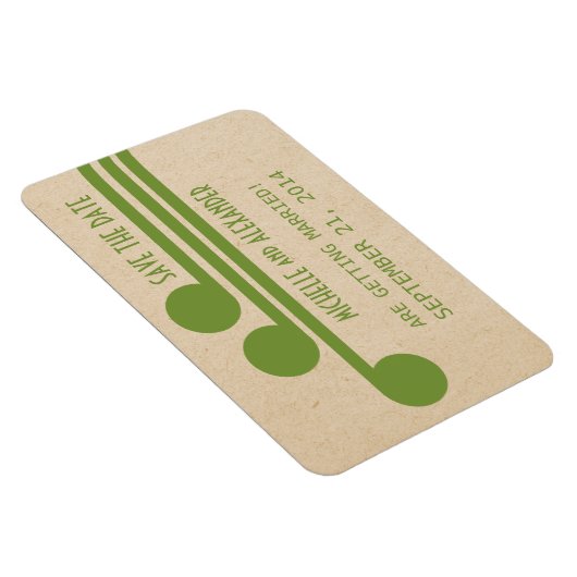 Deco Chic Save the Date Magnet, Green Magneet (Rechterzijde)