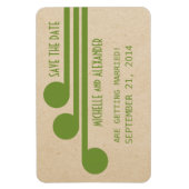 Deco Chic Save the Date Magnet, Green Magneet (Verticaal)