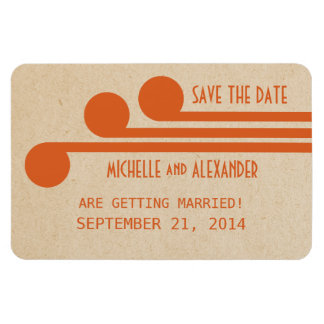 Deco Chic Save the Date Magnet, Oranje Magneet