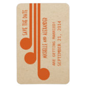 Deco Chic Save the Date Magnet, Oranje Magneet (Verticaal)