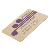 Deco Chic Save the Date Magnet, Paars Magneet (Linkerzijde)