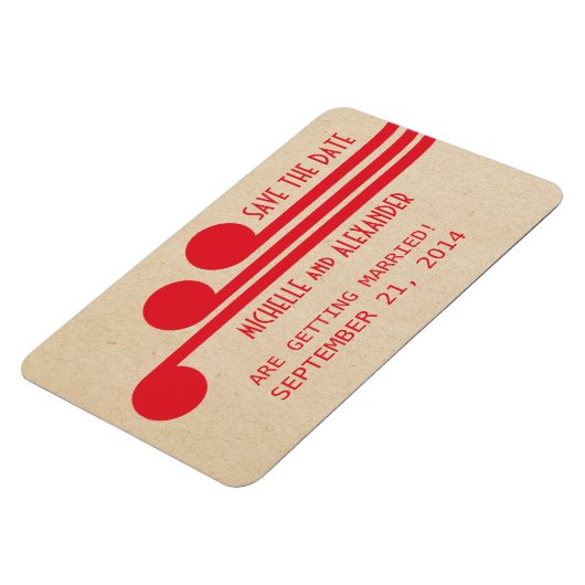 Deco Chic Save the Date Magnet, Red Magneet (Linkerzijde)