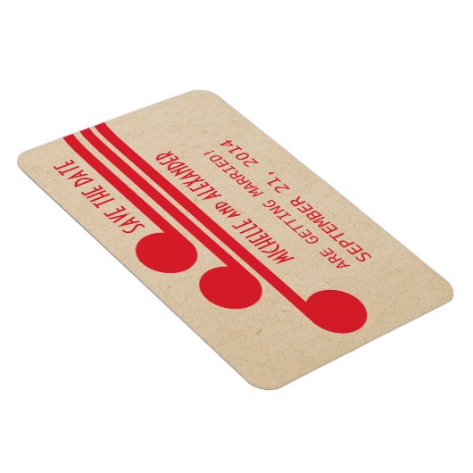 Deco Chic Save the Date Magnet, Red Magneet (Rechterzijde)