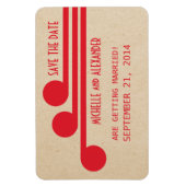Deco Chic Save the Date Magnet, Red Magneet (Verticaal)