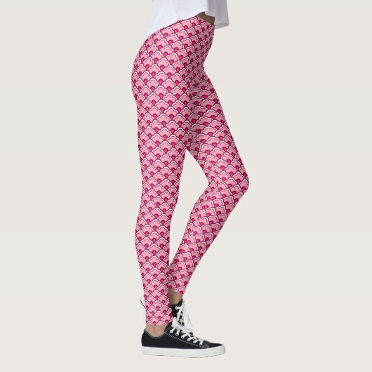 Deco Chinese scallops, Fuchsia and Light Pink Leggings (Rechts)