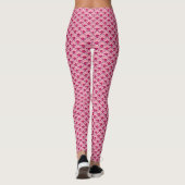Deco Chinese scallops, Fuchsia and Light Pink Leggings (Achterkant)