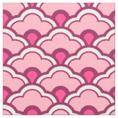 Deco Chinese scallops, Fuchsia and Light Pink Stof (Close Up)