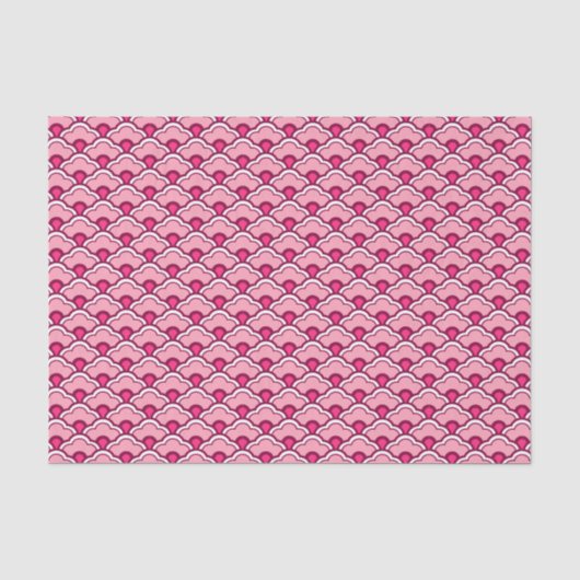 Deco Chinese scallops, Fuchsia and Light Pink Tissuepapier (Voorkant)