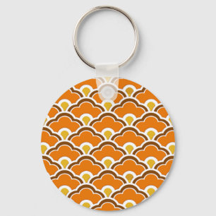 Deco Chinese Scallops, Mandarijns Oranje Sleutelhanger