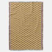 Deco Chinese Scallops, Mustard Gold en Brown Deken (Voorkant Verticaal)