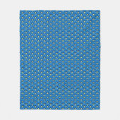 Deco Chinese Scallops, Ocean Blue en Indigo Fleece Deken (Voorkant)