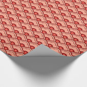 Deco Chinese Scallops, Peach, Rust en Cream Cadeaupapier (Hoek)