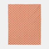 Deco Chinese Scallops, Peach, Rust en Cream Fleece Deken (Voorkant)