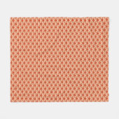 Deco Chinese Scallops, Peach, Rust en Cream Fleece Deken (Voorkant (Horizontaal))