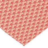 Deco Chinese Scallops, Peach, Rust en Cream Korte Tafelloper (Hoek)