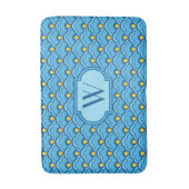 Deco Chinese Scallops, Turquoise en Aqua Badmat (Voorkant Verticaal)