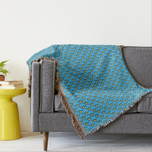 Deco Chinese Scallops, Turquoise en Aqua Deken