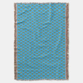 Deco Chinese Scallops, Turquoise en Aqua Deken (Voorkant Verticaal)