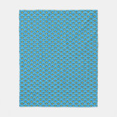 Deco Chinese Scallops, Turquoise en Aqua Fleece Deken (Voorkant)