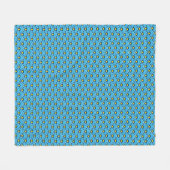 Deco Chinese Scallops, Turquoise en Aqua Fleece Deken (Voorkant (Horizontaal))