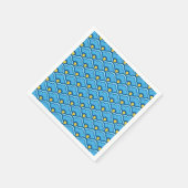 Deco Chinese Scallops, Turquoise en Aqua Servetten (Hoek)