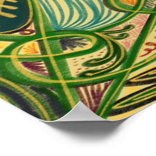 Deco Cicada Poster (Hoek)