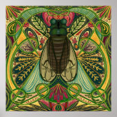 Deco Cicada Poster (Voorkant)