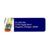 Deco Cityscape wolkenkrabbers Retouradres Labels (Voorkant)