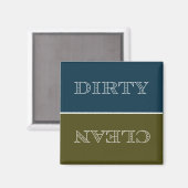 Deco Clean/Dirty Dishwas Magnet (Blauw/Goud) (Voorkant / Achterkant)