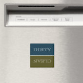 Deco Clean/Dirty Dishwas Magnet (Blauw/Goud) (Insitu (Vaatwasser))