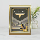 Deco Contemporary Gala Evenement 3 Uitnodiging (Staand voorkant)