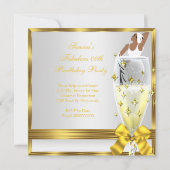 Deco Dame Goud Wit Te Fabulous Verjaardag Kaart (Achterkant)