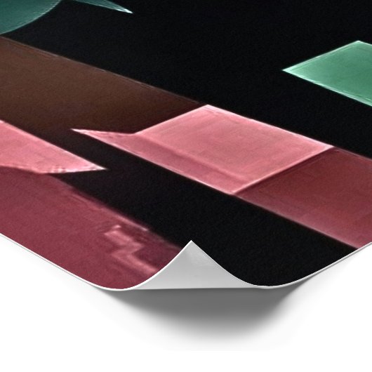 Deco dame in groene moderne kunst poster (Hoek)