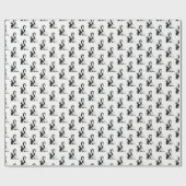  deco-dame met parels wit cadeaupapier (Vlak)