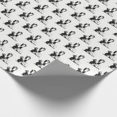  deco-dame met parels wit cadeaupapier (Hoek)