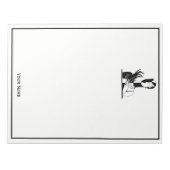 deco-dame met parels wit notitieblok (Voorkant)