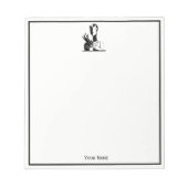 deco-dame met parels wit notitieblok (Voorkant)