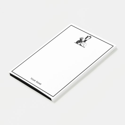 deco-dame met parels wit post-it® notes (Schuin)