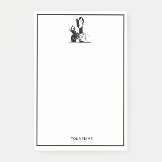 deco-dame met parels wit post-it® notes (Voorkant)